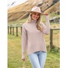 Zeagoo Women’s Turtleneck Sweater 2026 Fall Winter Chunky Knitted Pullover(Apricot)
