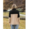 Zeagoo Women’s Turtleneck Sweater 2026 Fall Winter Chunky Knitted Pullover(Apricot Black Stripe)