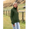 Zeagoo Women’s Turtleneck Sweater 2026 Fall Winter Chunky Knitted Pullover(Army Green)