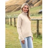 Zeagoo Women’s Turtleneck Sweater 2026 Fall Winter Chunky Knitted Pullover(Beige)