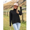 Zeagoo Women’s Turtleneck Sweater 2026 Fall Winter Chunky Knitted Pullover(Black)
