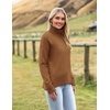 Zeagoo Women’s Turtleneck Sweater 2026 Fall Winter Chunky Knitted Pullover(Brown)