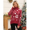 Zeagoo Women’s Turtleneck Sweater 2026 Fall Winter Chunky Knitted Pullover(Christmas Pattern)