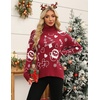 Zeagoo Women’s Turtleneck Sweater 2026 Fall Winter Chunky Knitted Pullover(Christmas Pattern)