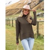 Zeagoo Women’s Turtleneck Sweater 2026 Fall Winter Chunky Knitted Pullover(Coffee)