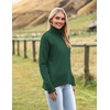 Zeagoo Women’s Turtleneck Sweater 2026 Fall Winter Chunky Knitted Pullover(Green)