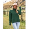 Zeagoo Women’s Turtleneck Sweater 2026 Fall Winter Chunky Knitted Pullover(Green)
