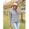 Zeagoo Women’s Turtleneck Sweater 2026 Fall Winter Chunky Knitted Pullover(Grey)