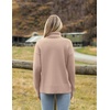 Zeagoo Women’s Turtleneck Sweater 2026 Fall Winter Chunky Knitted Pullover(Khaki)
