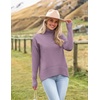 Zeagoo Women’s Turtleneck Sweater 2026 Fall Winter Chunky Knitted Pullover(Light Purple)