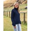Zeagoo Women’s Turtleneck Sweater 2026 Fall Winter Chunky Knitted Pullover(Navy Blue)