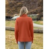 Zeagoo Women’s Turtleneck Sweater 2026 Fall Winter Chunky Knitted Pullover(Orange)