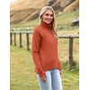 Zeagoo Women’s Turtleneck Sweater 2026 Fall Winter Chunky Knitted Pullover(Orange)