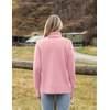 Zeagoo Women’s Turtleneck Sweater 2026 Fall Winter Chunky Knitted Pullover(Pink)
