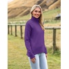 Zeagoo Women’s Turtleneck Sweater 2026 Fall Winter Chunky Knitted Pullover(Purple)