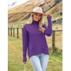 Zeagoo Women’s Turtleneck Sweater 2026 Fall Winter Chunky Knitted Pullover(Purple)