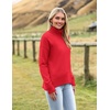 Zeagoo Women’s Turtleneck Sweater 2026 Fall Winter Chunky Knitted Pullover(Red)