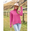 Zeagoo Women’s Turtleneck Sweater 2026 Fall Winter Chunky Knitted Pullover(Rose)