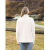 Zeagoo Women’s Turtleneck Sweater 2026 Fall Winter Chunky Knitted Pullover(White)