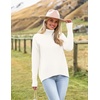 Zeagoo Women’s Turtleneck Sweater 2026 Fall Winter Chunky Knitted Pullover(White)