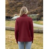 Zeagoo Women’s Turtleneck Sweater 2026 Fall Winter Chunky Knitted Pullover(Wine Red)