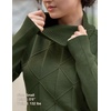 Zeagoo Women’s Turtleneck Sweater Fall Winter 2026 Long Sleeve Chunky Knitted Trendy Pullover Tops(Army Green)
