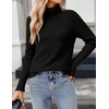 Zeagoo Women’s Turtleneck Sweater Fall Winter 2026 Long Sleeve Chunky Knitted Trendy Pullover Tops(Black)