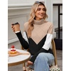 Zeagoo Women’s Turtleneck Sweater Fall Winter 2026 Long Sleeve Chunky Knitted Trendy Pullover Tops(Black Khaki)