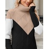Zeagoo Women’s Turtleneck Sweater Fall Winter 2026 Long Sleeve Chunky Knitted Trendy Pullover Tops(Black Khaki)