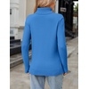 Zeagoo Women’s Turtleneck Sweater Fall Winter 2026 Long Sleeve Chunky Knitted Trendy Pullover Tops(Blue)
