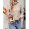 Zeagoo Women’s Turtleneck Sweater Fall Winter 2026 Long Sleeve Chunky Knitted Trendy Pullover Tops(Dark Apricot)