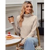 Zeagoo Women’s Turtleneck Sweater Fall Winter 2026 Long Sleeve Chunky Knitted Trendy Pullover Tops(Dark Apricot)