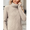 Zeagoo Women’s Turtleneck Sweater Fall Winter 2026 Long Sleeve Chunky Knitted Trendy Pullover Tops(Dark Apricot)