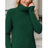 Zeagoo Women’s Turtleneck Sweater Fall Winter 2026 Long Sleeve Chunky Knitted Trendy Pullover Tops(Dark Green)
