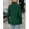 Zeagoo Women’s Turtleneck Sweater Fall Winter 2026 Long Sleeve Chunky Knitted Trendy Pullover Tops(Dark Green)
