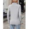 Zeagoo Women’s Turtleneck Sweater Fall Winter 2026 Long Sleeve Chunky Knitted Trendy Pullover Tops(Gray)