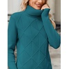 Zeagoo Women’s Turtleneck Sweater Fall Winter 2026 Long Sleeve Chunky Knitted Trendy Pullover Tops(Lake Blue)