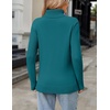 Zeagoo Women’s Turtleneck Sweater Fall Winter 2026 Long Sleeve Chunky Knitted Trendy Pullover Tops(Lake Blue)