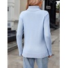 Zeagoo Women’s Turtleneck Sweater Fall Winter 2026 Long Sleeve Chunky Knitted Trendy Pullover Tops(Light Blue)