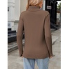 Zeagoo Women’s Turtleneck Sweater Fall Winter 2026 Long Sleeve Chunky Knitted Trendy Pullover Tops(Nutmeg)
