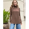 Zeagoo Women’s Turtleneck Sweater Fall Winter 2026 Long Sleeve Chunky Knitted Trendy Pullover Tops(Nutmeg)