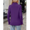 Zeagoo Women’s Turtleneck Sweater Fall Winter 2026 Long Sleeve Chunky Knitted Trendy Pullover Tops(Purple)
