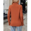 Zeagoo Women’s Turtleneck Sweater Fall Winter 2026 Long Sleeve Chunky Knitted Trendy Pullover Tops(Rust Red)