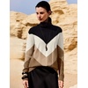 Zeagoo Women’s Turtleneck Sweater Fall Winter 2026 Long Sleeve Chunky Knitted Trendy Pullover Tops(V-brown)