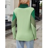 Zeagoo Women’s Turtleneck Sweater Fall Winter 2026 Long Sleeve Chunky Knitted Trendy Pullover Tops(V-green)