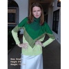 Zeagoo Women’s Turtleneck Sweater Fall Winter 2026 Long Sleeve Chunky Knitted Trendy Pullover Tops(V-green)