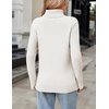 Zeagoo Women’s Turtleneck Sweater Fall Winter 2026 Long Sleeve Chunky Knitted Trendy Pullover Tops(White)