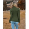 Zeagoo Women’s Turtleneck Sweaters 2026 Fall Fitted Long Sleeve Basic Tops(Army Green)