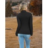 Zeagoo Women’s Turtleneck Sweaters 2026 Fall Fitted Long Sleeve Basic Tops(Black)