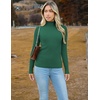 Zeagoo Women’s Turtleneck Sweaters 2026 Fall Fitted Long Sleeve Basic Tops(Green)
